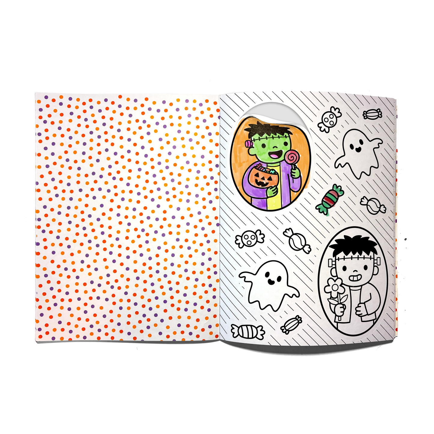Stickiville Color-In' Sticker Book - Cute-N-Spooky Doodles - 400+ Stickers