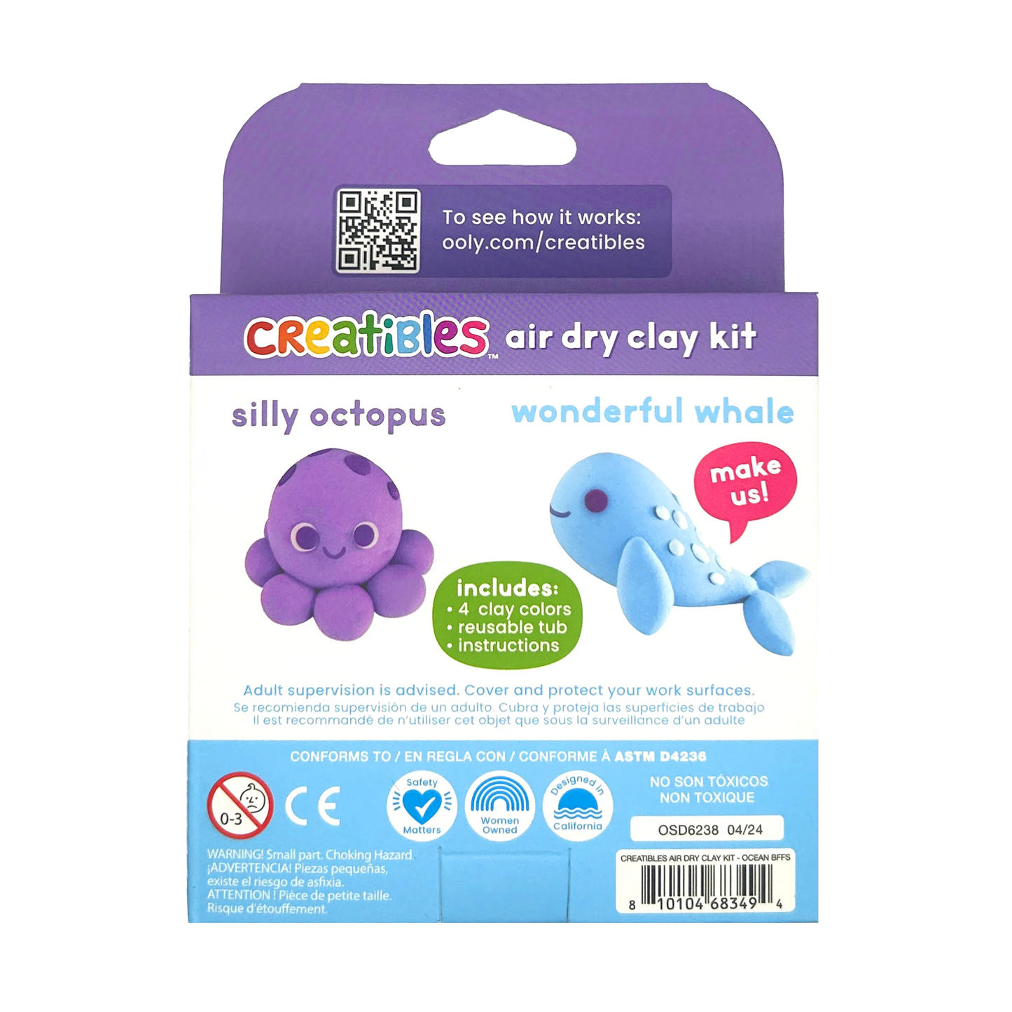 Creatibles Mini Air Dry Clay Kit - Ocean BFFs