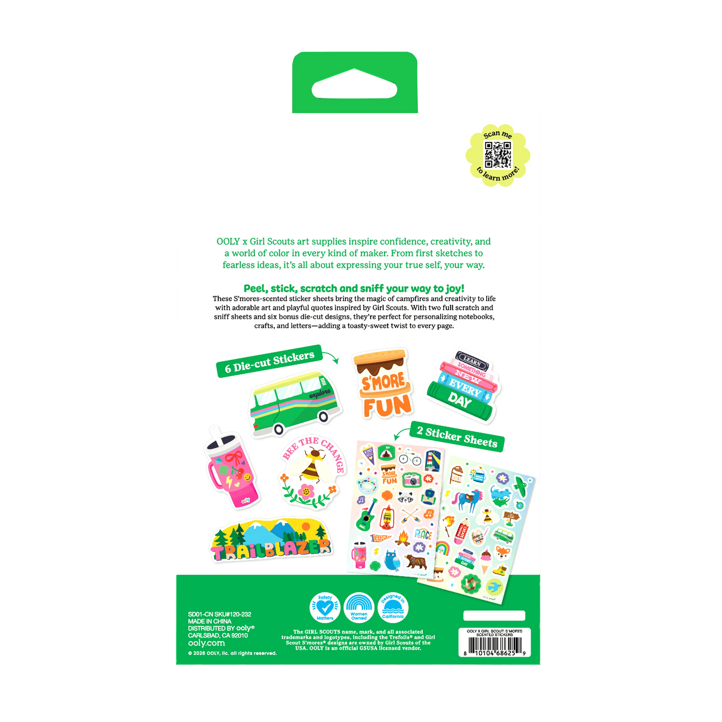 OOLY x Girl Scouts S'mores™ Scented Stickers