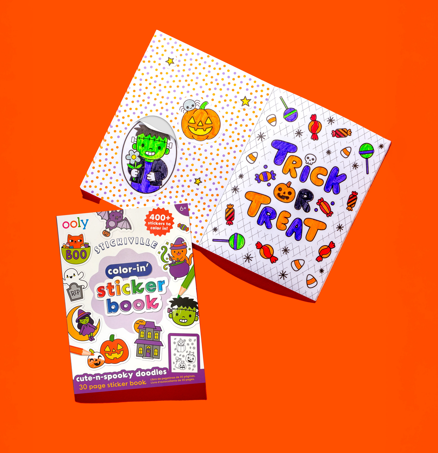 Stickiville Color-In' Sticker Book - Jolly Cheer Doodles - 400+ Stickers
