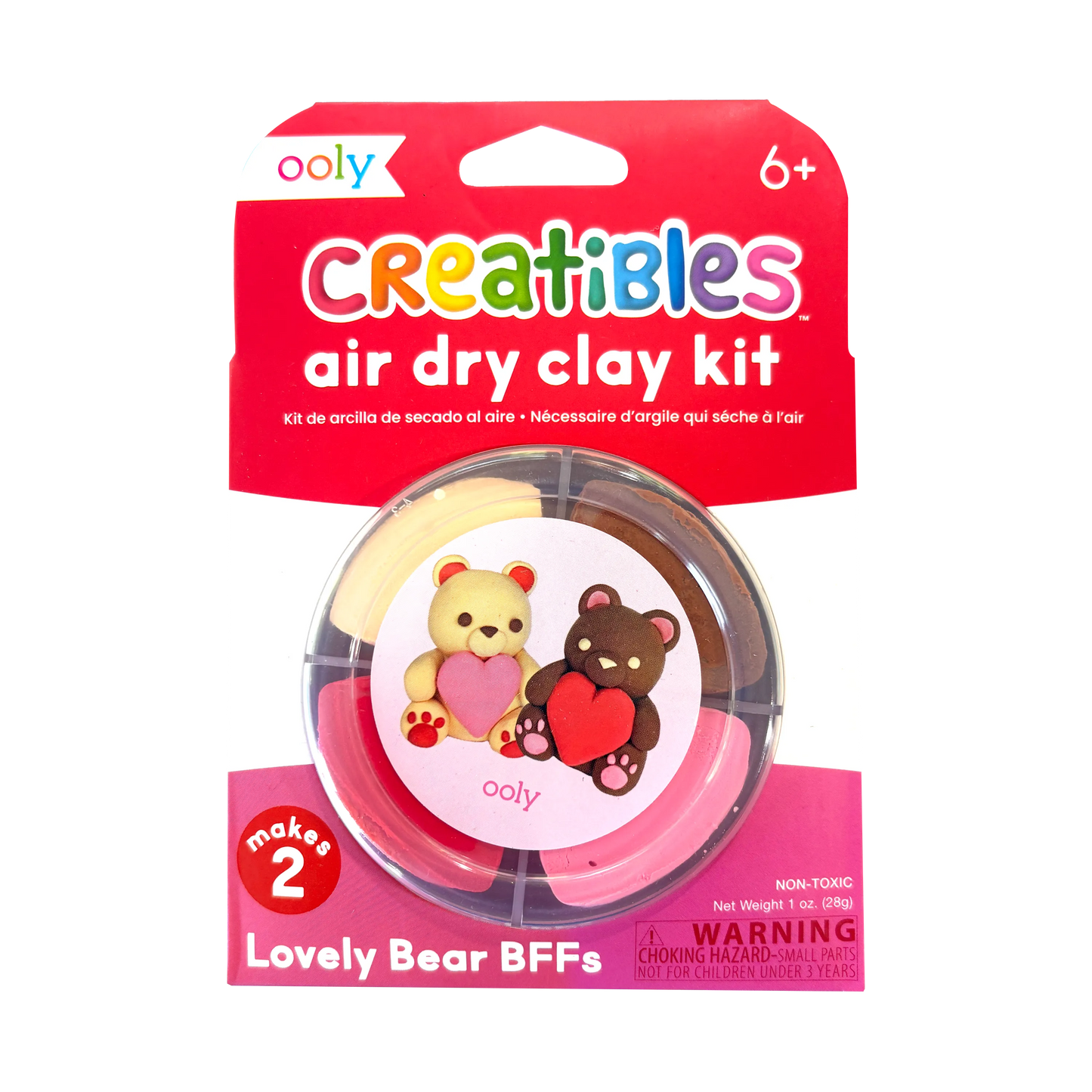 Creatibles Mini Air Dry Clay Kit - Lovely Bears BFFs