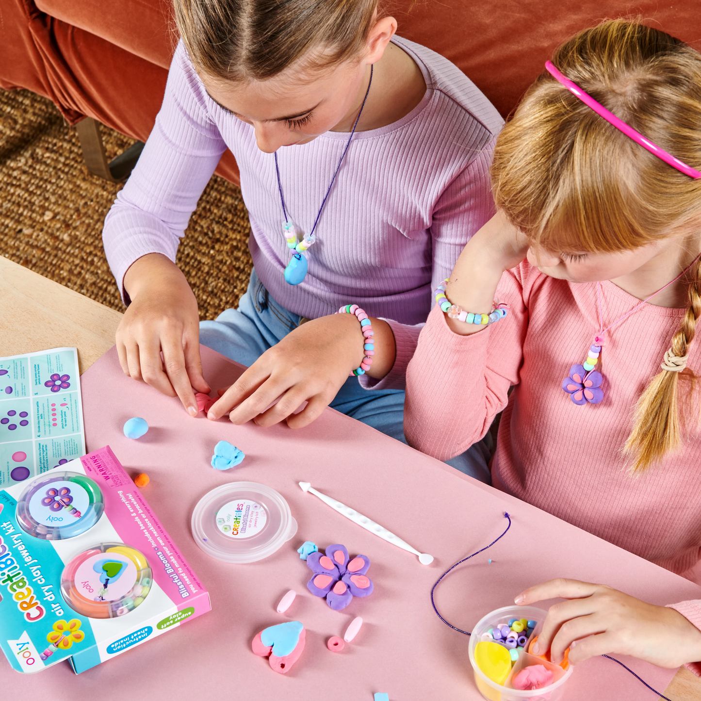 Creatibles Air Dry Clay Jewelry Kit - Blissful Blooms