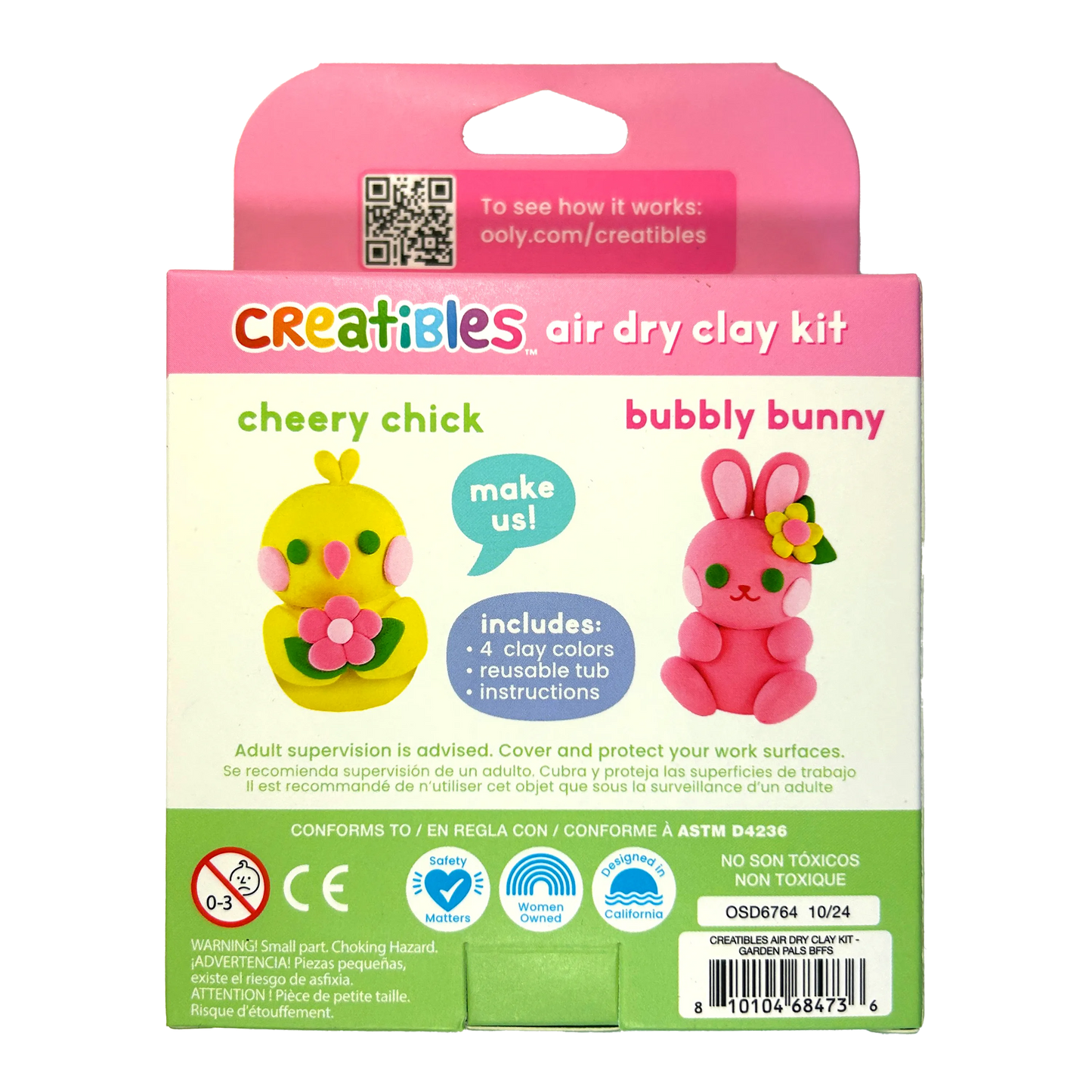 Creatibles Mini Air Dry Clay Kit - Garden Pals BFFs