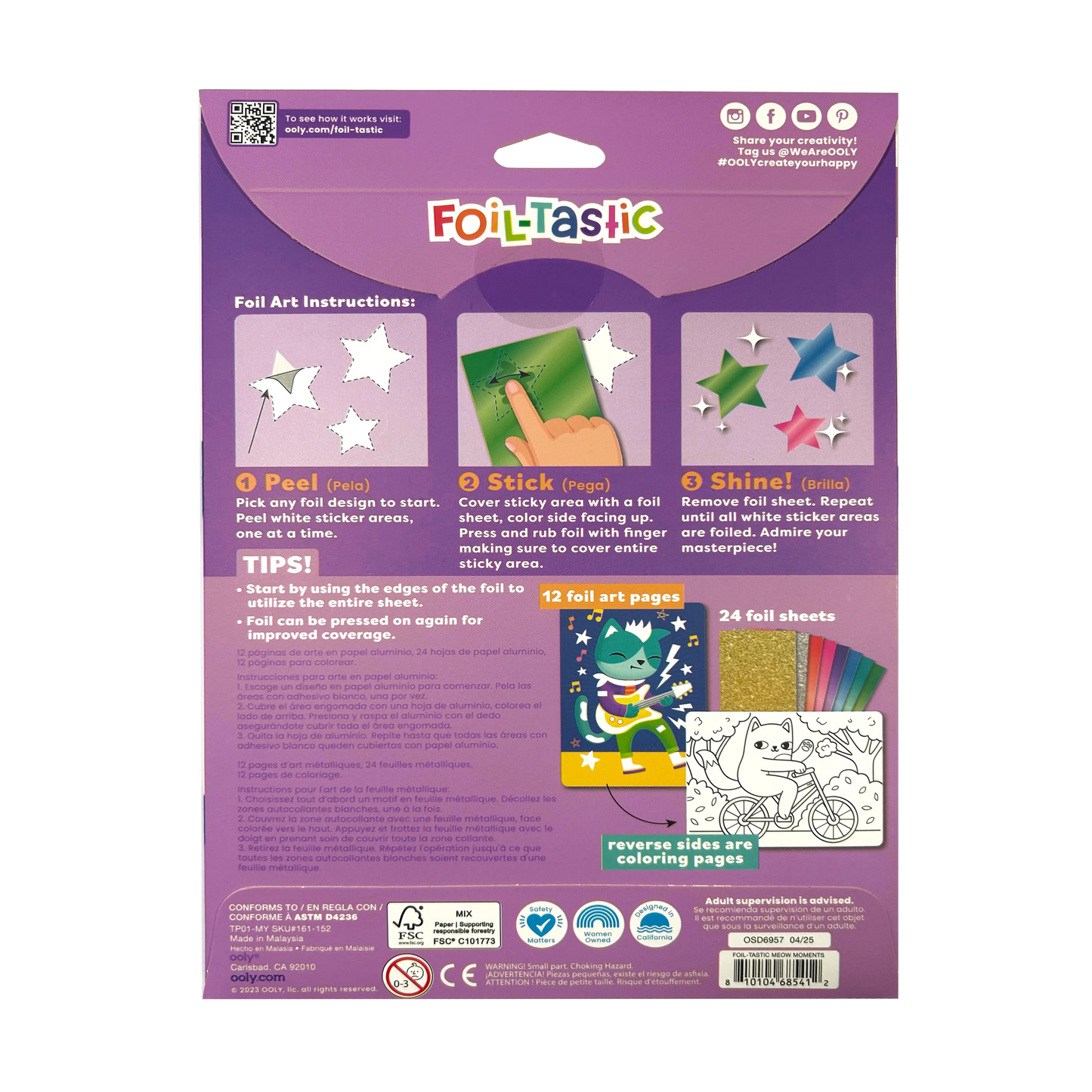 Foil-tastic Foil Art & Coloring Set - Meow Moments
