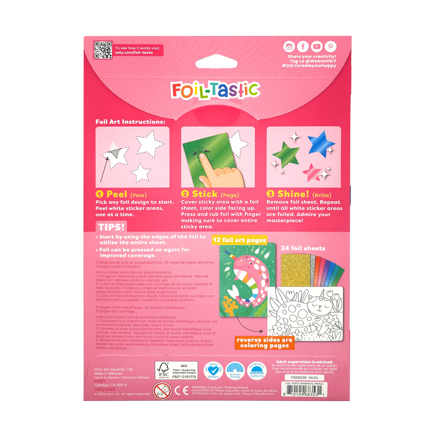 Foil-tastic Foil Art & Coloring Set - Whimsical World