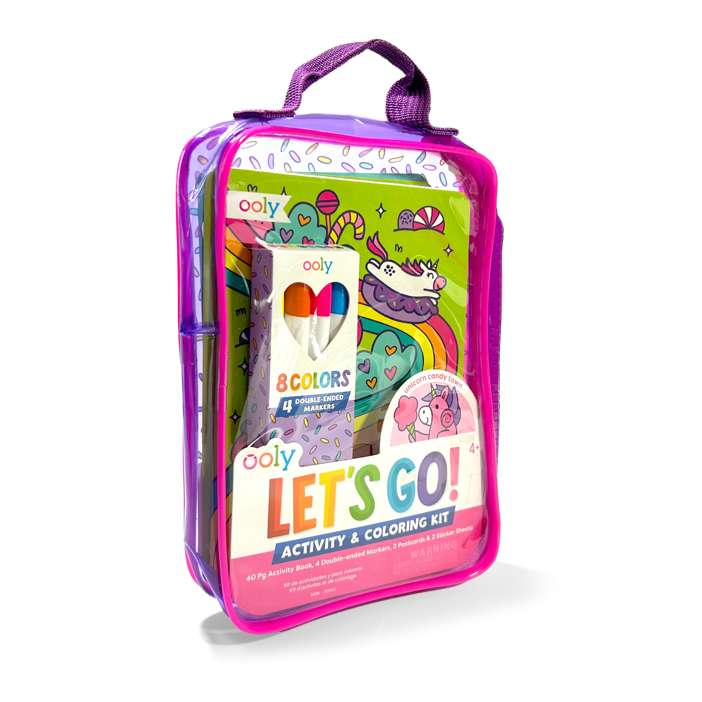 Let's Go! Activity & Coloring Kit - Unicorn Candy Town