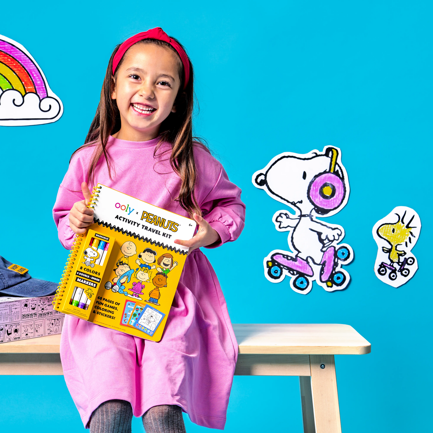 OOLY x Peanuts Activity Travel Kit & Double-Ended Markers