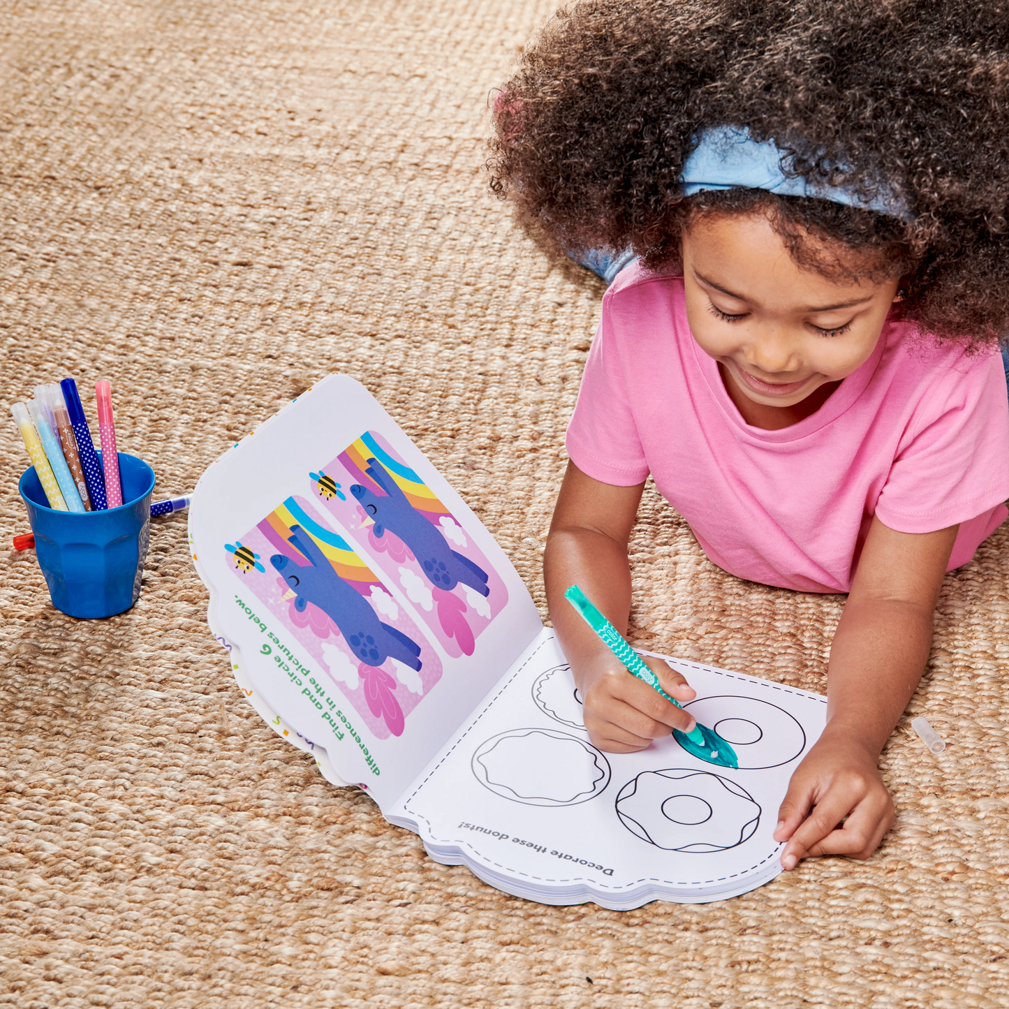 Playful Pages Activity Book - Games Coloring Stickers - Unicorn Party!