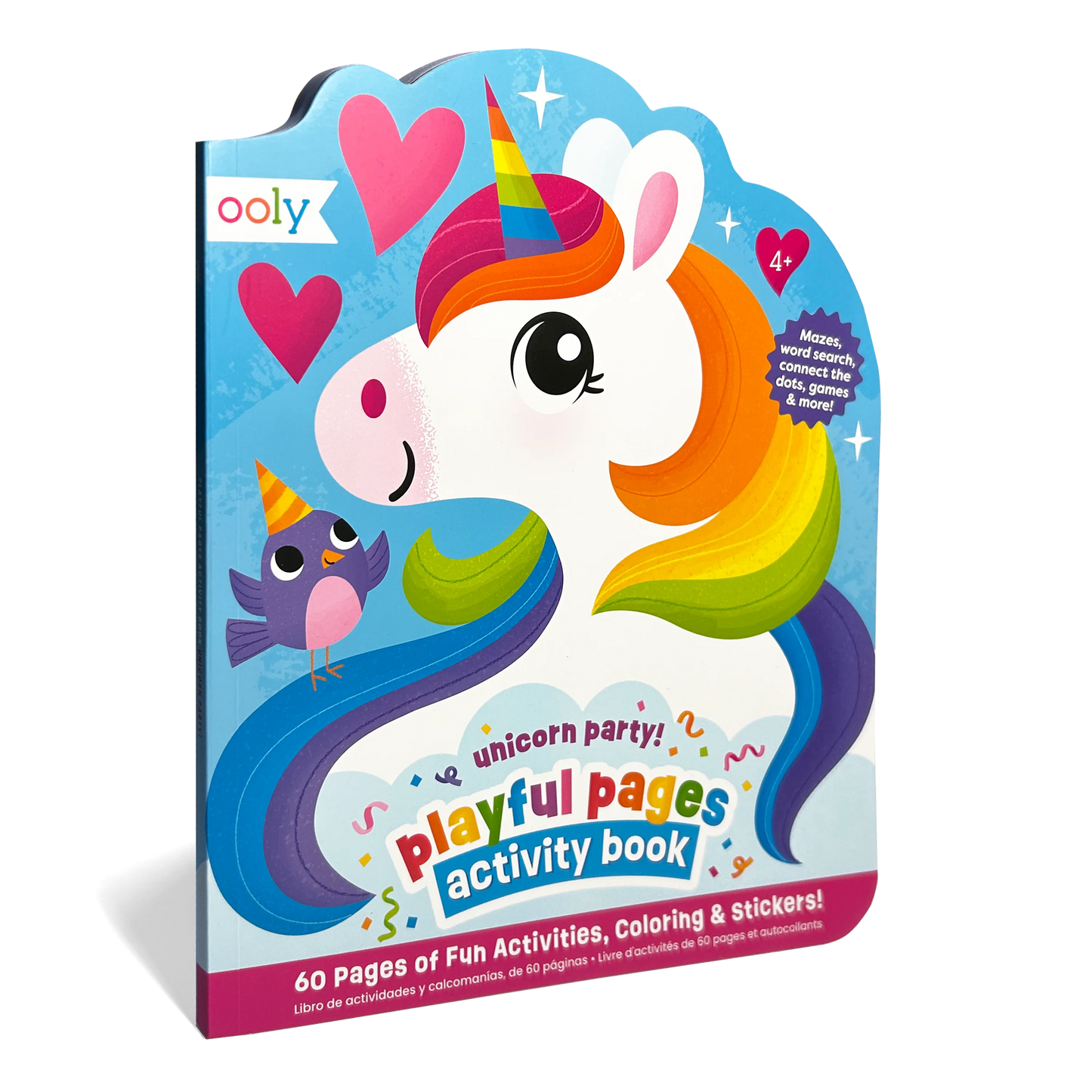 Playful Pages Activity Book - Games Coloring Stickers - Unicorn Party!
