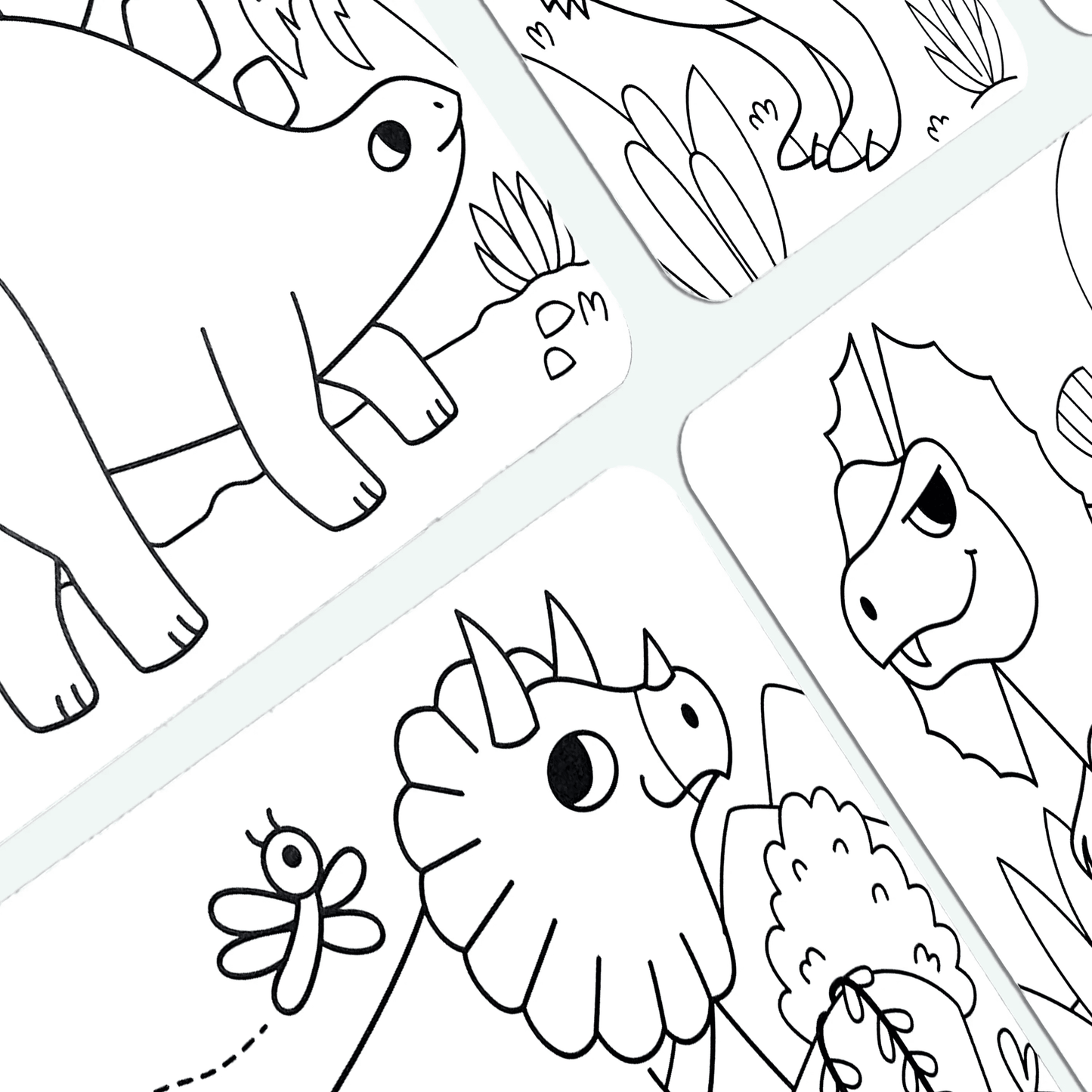 Undercover Art Hidden Pattern Coloring Activity Art Cards - Dino Tales