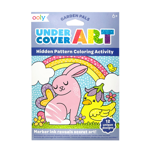 Undercover Art Hidden Pattern Coloring Activity Art Cards - Garden Pals