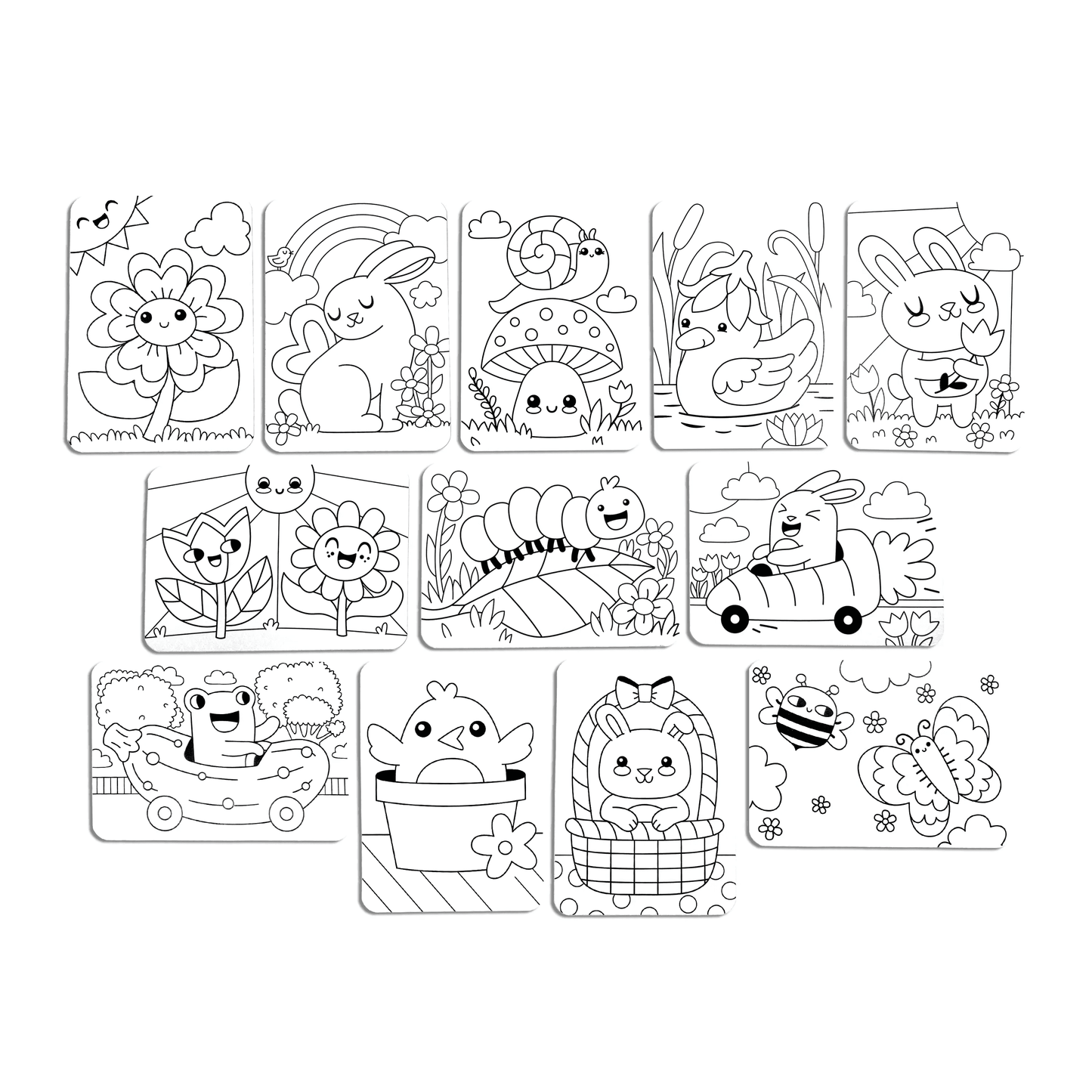 Undercover Art Hidden Pattern Coloring Activity Art Cards - Garden Pals