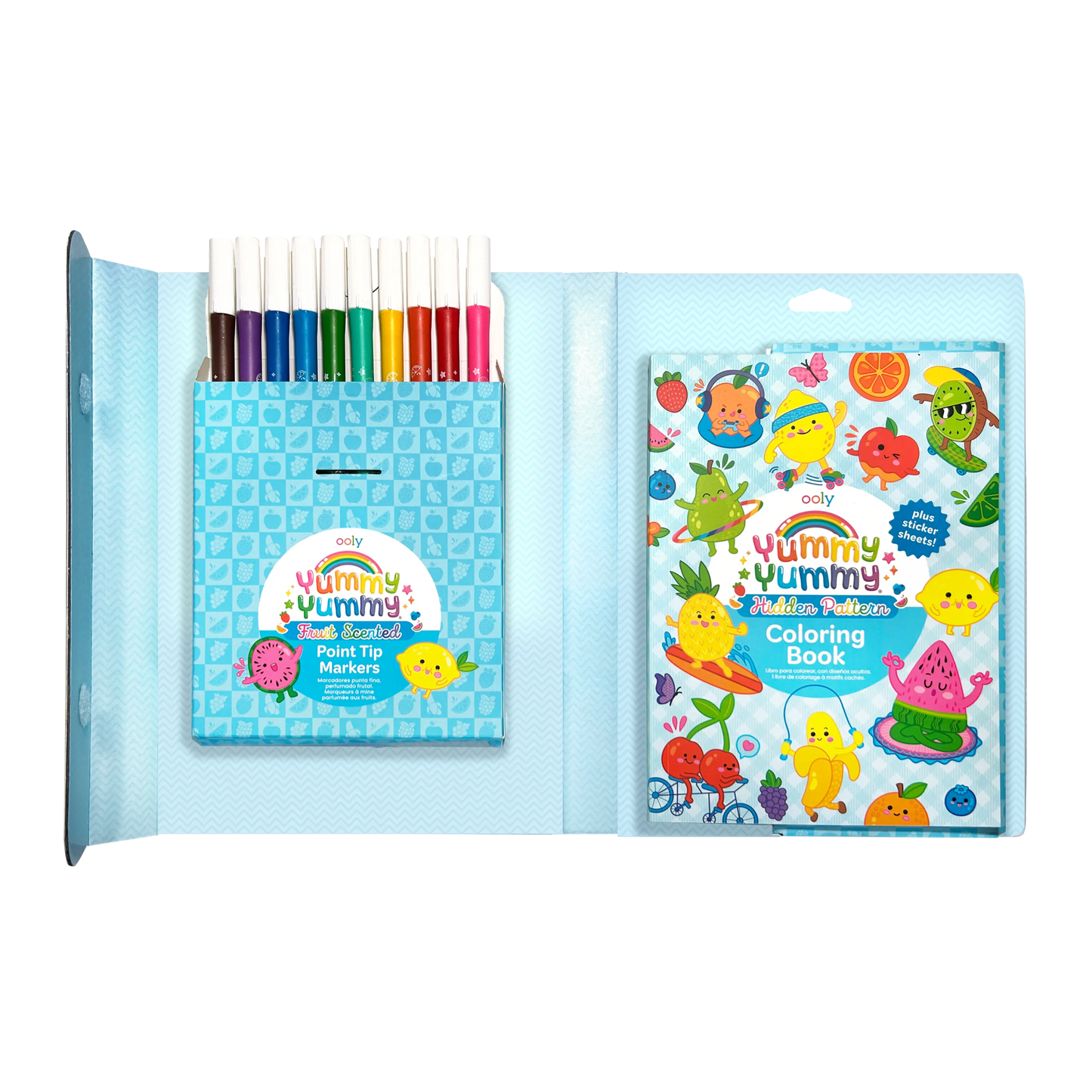 Yummy Yummy Scented Coloring Kit - Markers Stickers Coloring Book