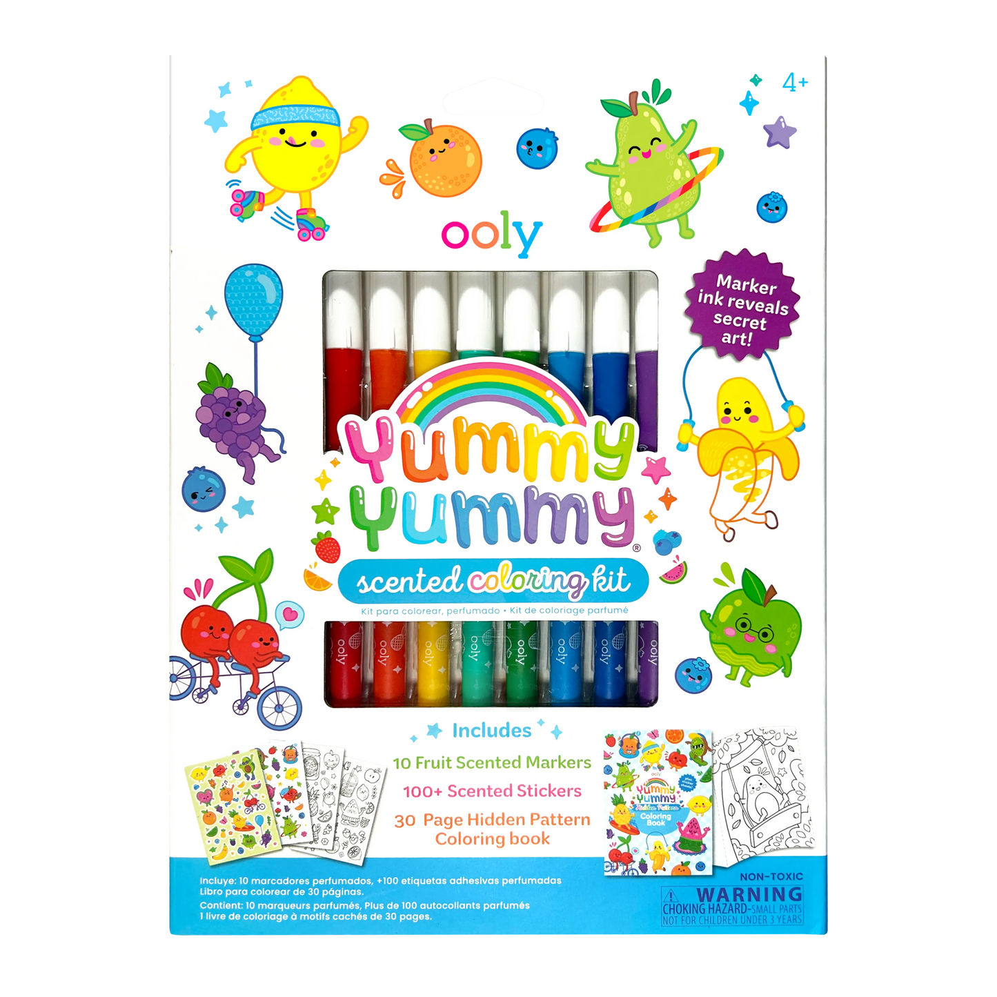 Yummy Yummy Scented Coloring Kit - Markers Stickers Coloring Book