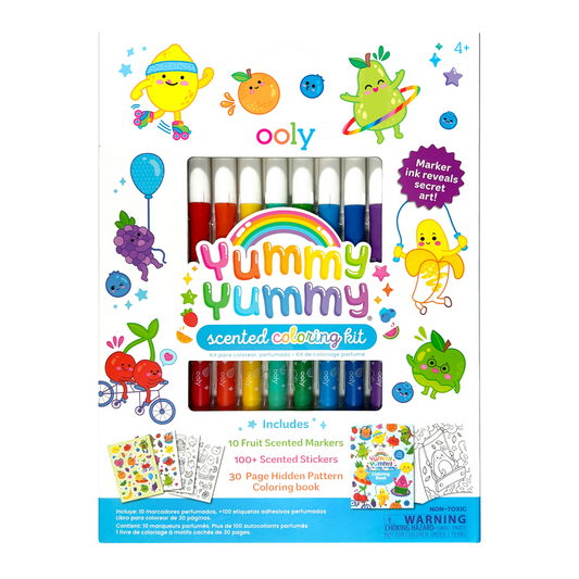 Yummy Yummy Scented Coloring Kit - Markers Stickers Coloring Book