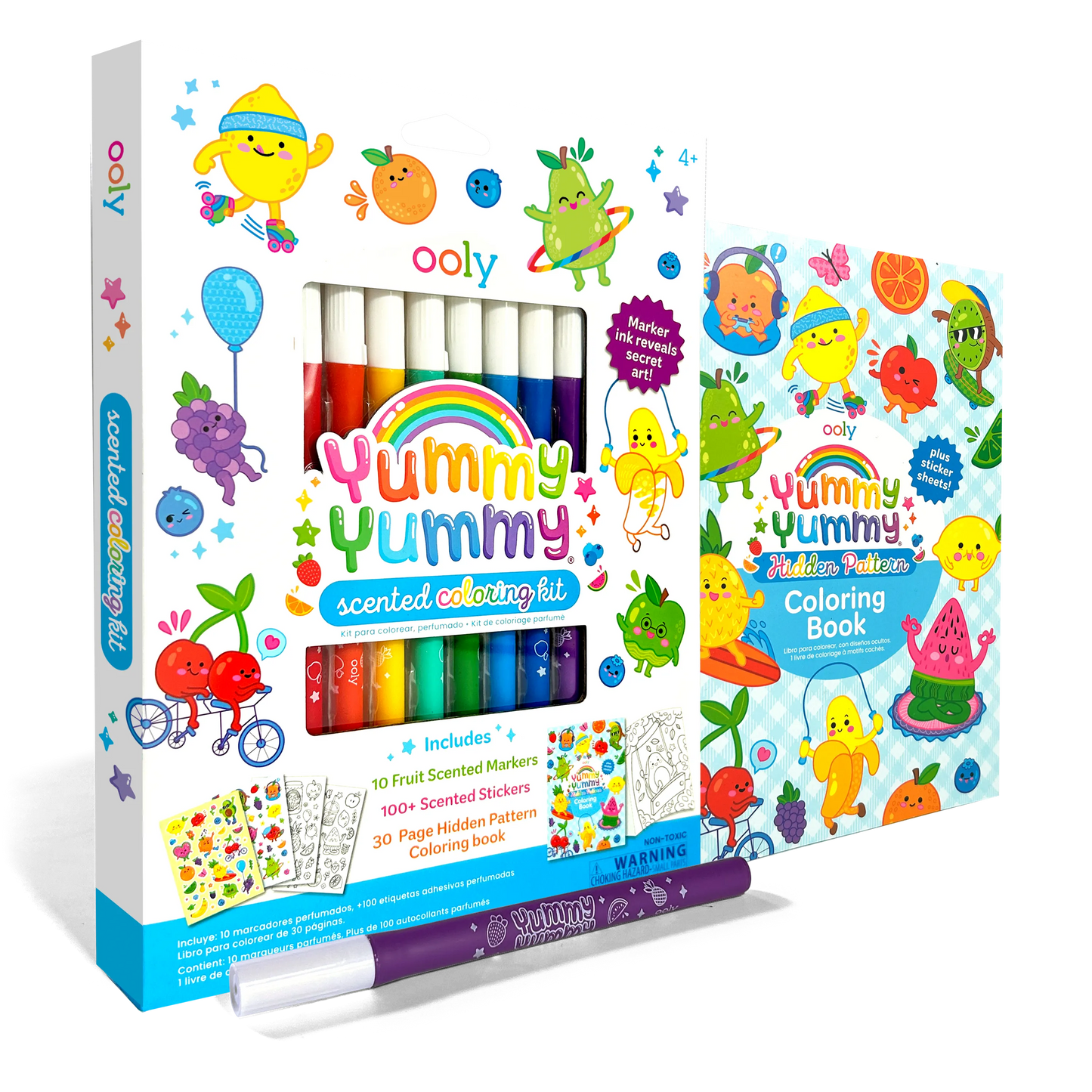 Yummy Yummy Scented Coloring Kit - Markers Stickers Coloring Book